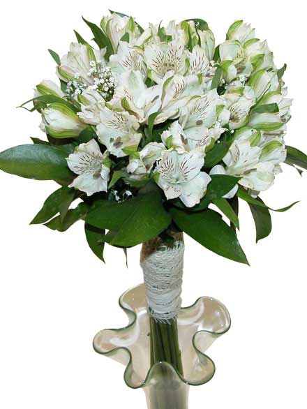 Bouquet de Novia Alstromelias blancas